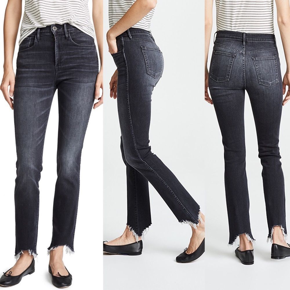 3x1 NYC Straight Authentic Crop Elise Jeans NWT